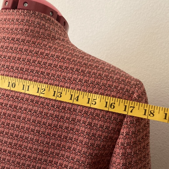 Le Suit Separates Size 12 lined blazer orange with black & cream specs. - Picture 5 of 11